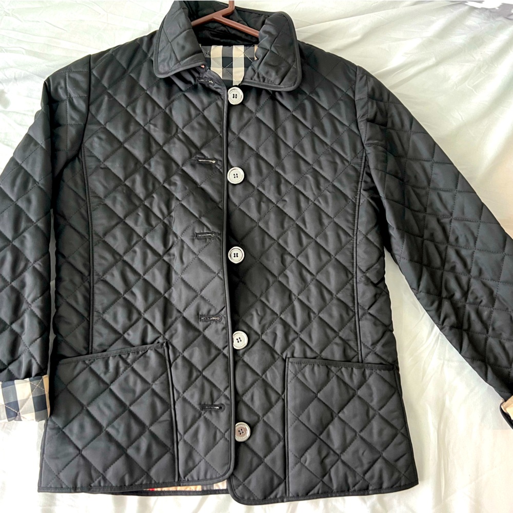 Burberry Girls' Quilted Button-Front Jacket